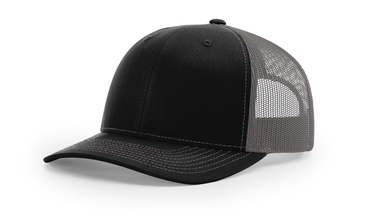 Navy blue and gray mesh cap on a white background, richardson 112.