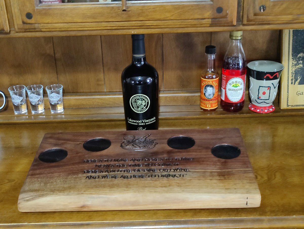 Live Edge Black Walnut Wine Tasting and Charcuterie Tray