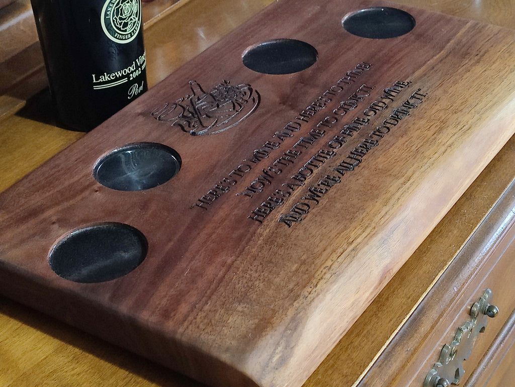 Live Edge Black Walnut Wine Tasting and Charcuterie Tray
