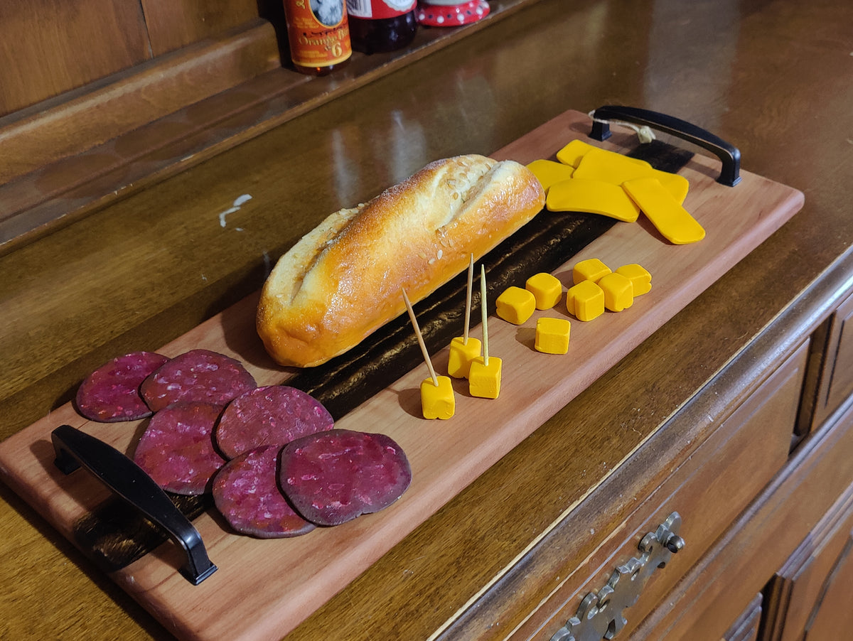 Resin River Charcuterie Tray made from Beautiful Black Pear and Copper Resin - Table Centerpiece