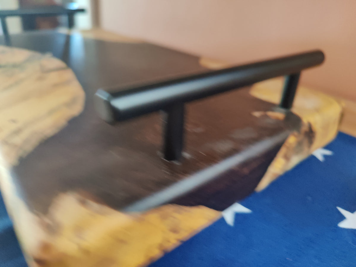 Live Edge River Tray, Unique Flowing Copper River - Table Centerpiece