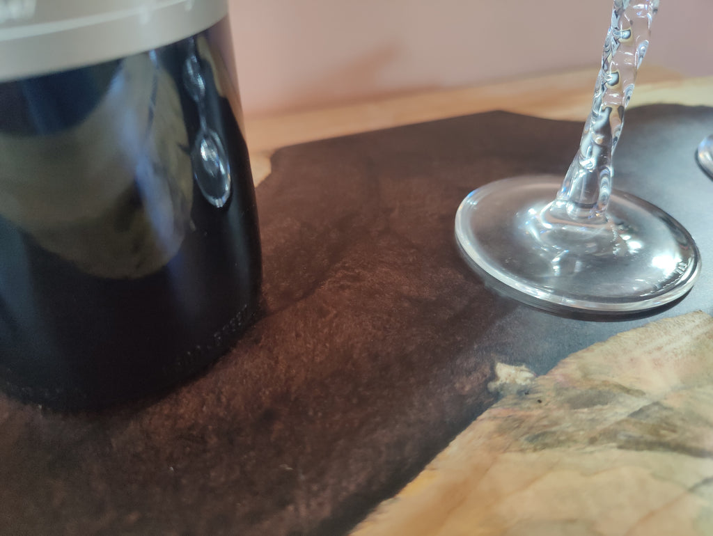 Live Edge River Tray, Unique Flowing Copper River - Table Centerpiece