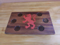 Engraved Rampant Lion Tasting Flight, sized for Shot Glasses
