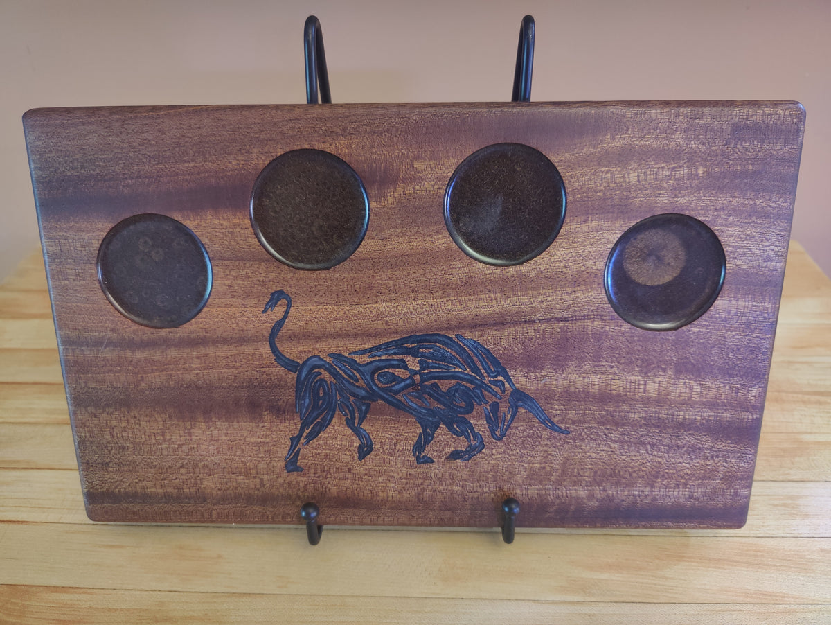 Engraved Celtic Bull Whisky Tasting Flight, sized for Glencairn Glasses