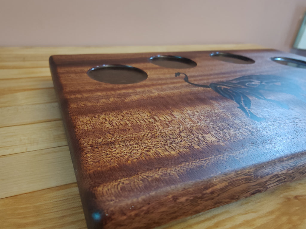 Engraved Celtic Bull Whisky Tasting Flight, sized for Glencairn Glasses