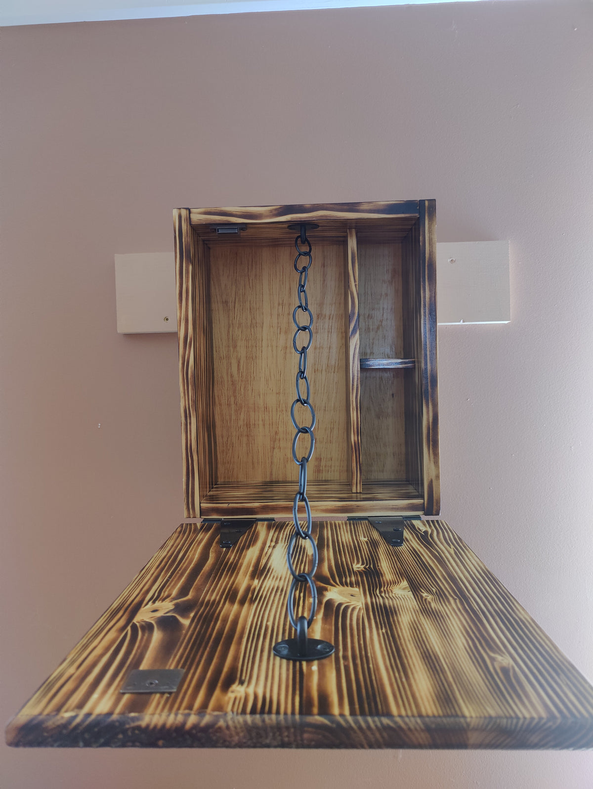 Custom Murphy Bar Liquor Cabinet - Wall Mounted Fold Out - Personalized Engraving - Perfect for Small Spaces Man Caves and Pool Rooms