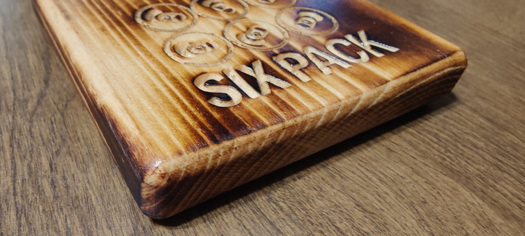 Wooden Engraved Coaster with Built-In Bottle Opener – Unique Gift for Beer Lovers & Home Bars
