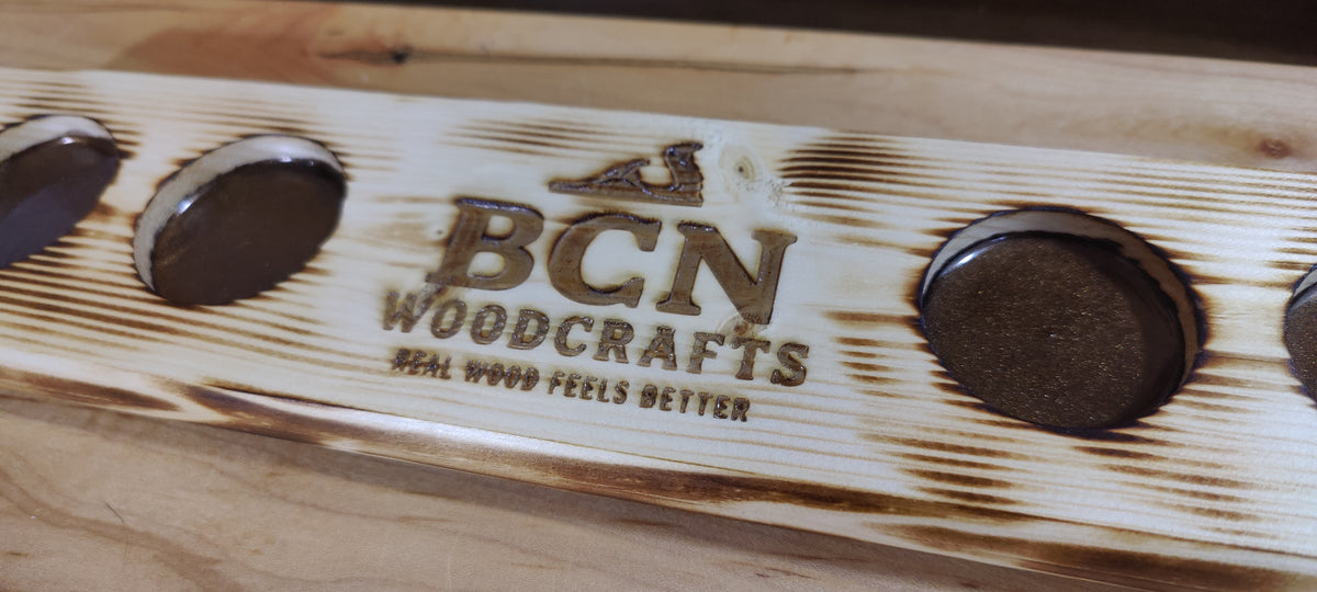 Custom Pine Beer/Whiskey Tasting Flight, Custom Engraving