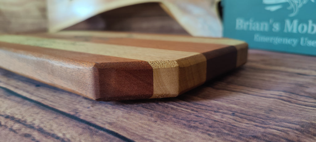 Handcrafted Honduran Mahogany & Myrtle Cutting with Maryland Crab Design