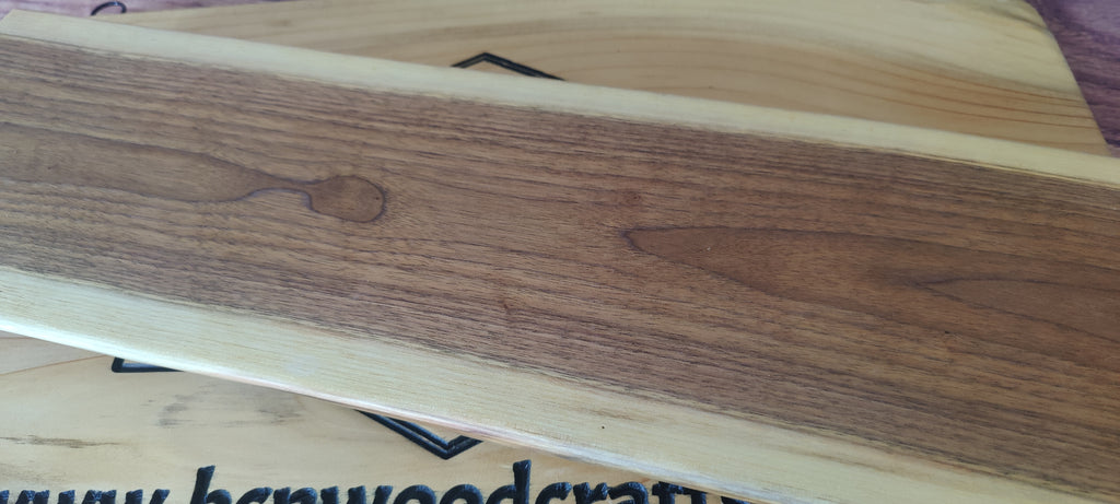 Live Edge Black Walnut Serving Tray - Charcuterie Board & Centerpiece