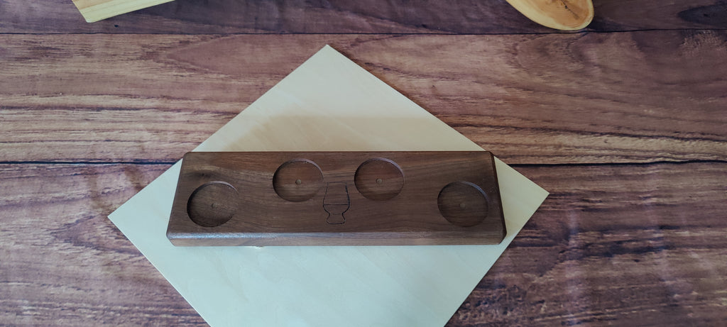 Black Walnut Whiskey Tasting Flight Board