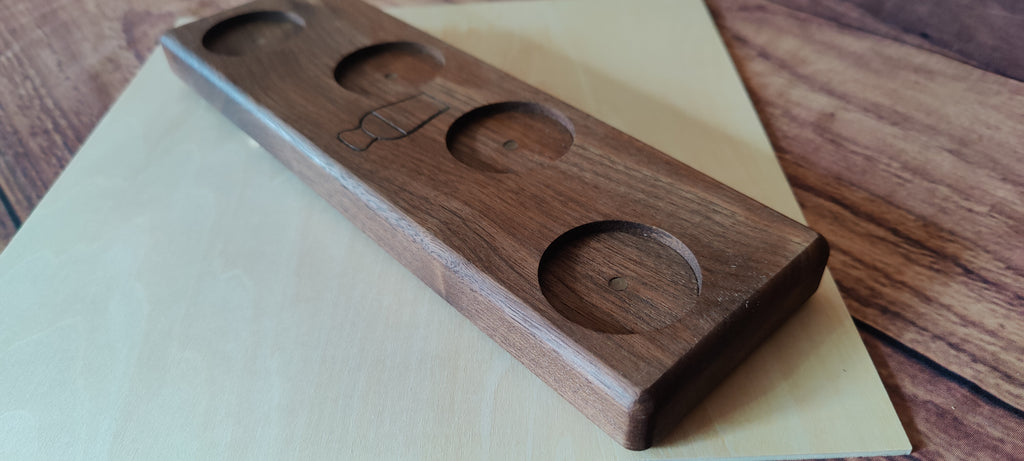 Black Walnut Whiskey Tasting Flight Board