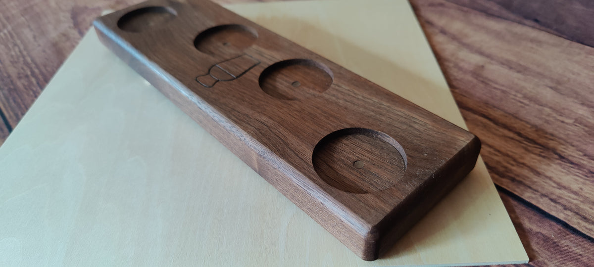 Black Walnut Whiskey Tasting Flight Board