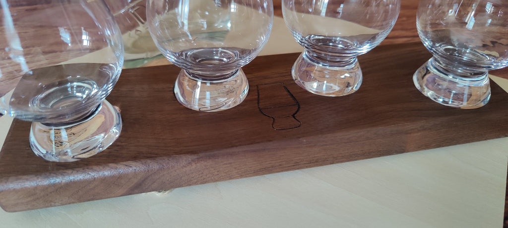 Black Walnut Whiskey Tasting Flight Board