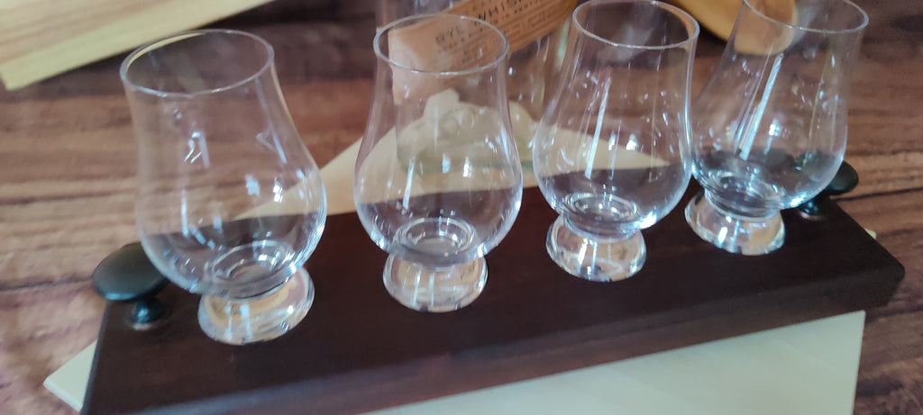 Padauk Wood Whiskey Tasting Flight Board
