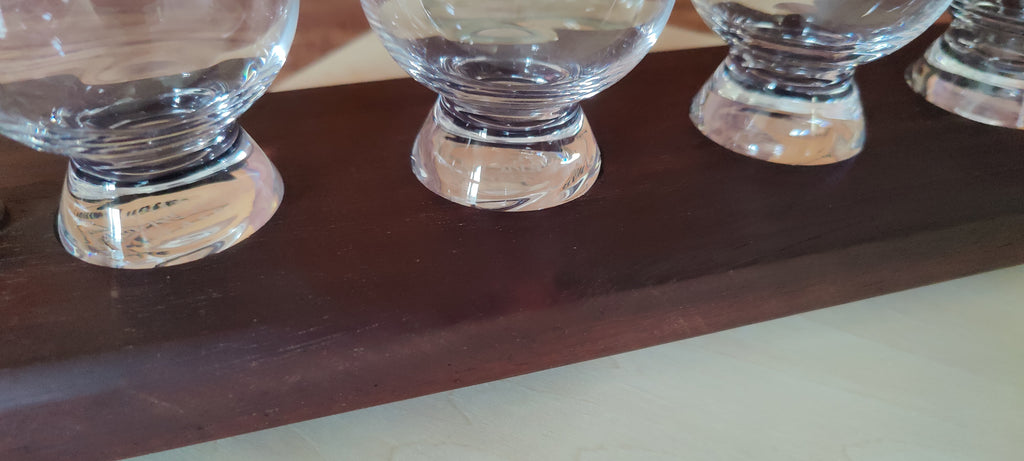 Padauk Wood Whiskey Tasting Flight Board