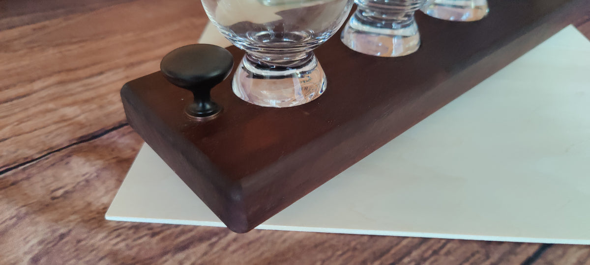 Padauk Wood Whiskey Tasting Flight Board