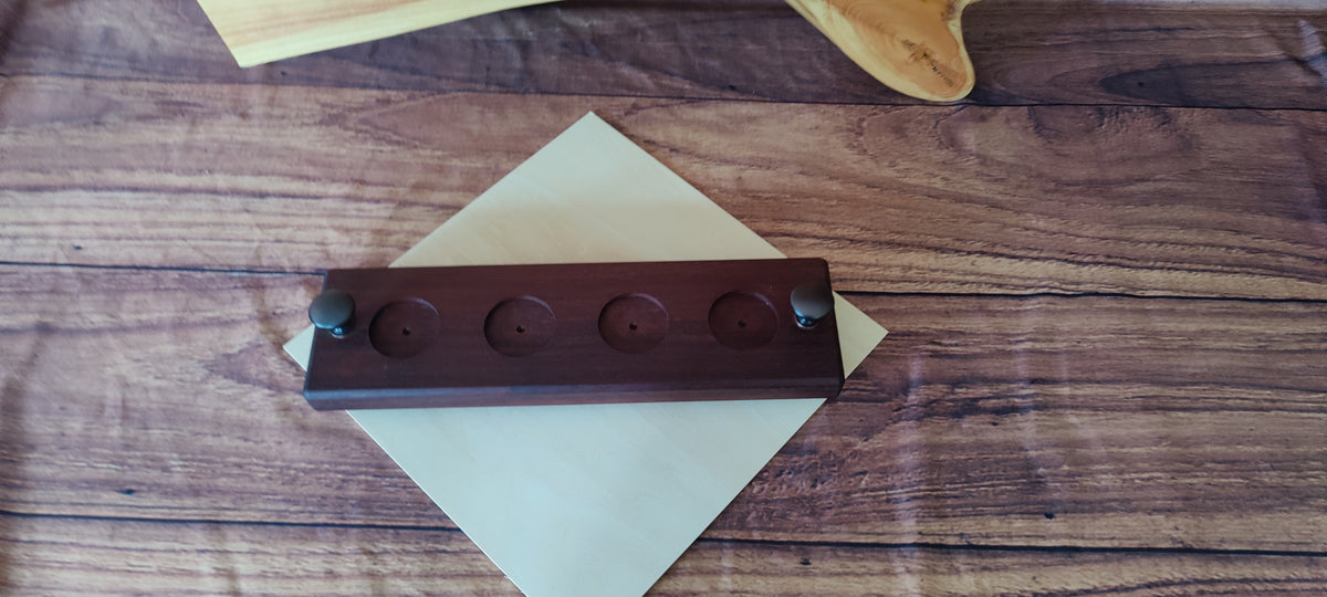 Padauk Wood Whiskey Tasting Flight Board