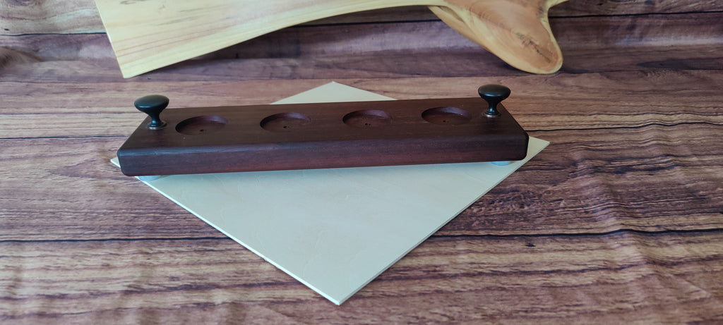 Padauk Wood Whiskey Tasting Flight Board