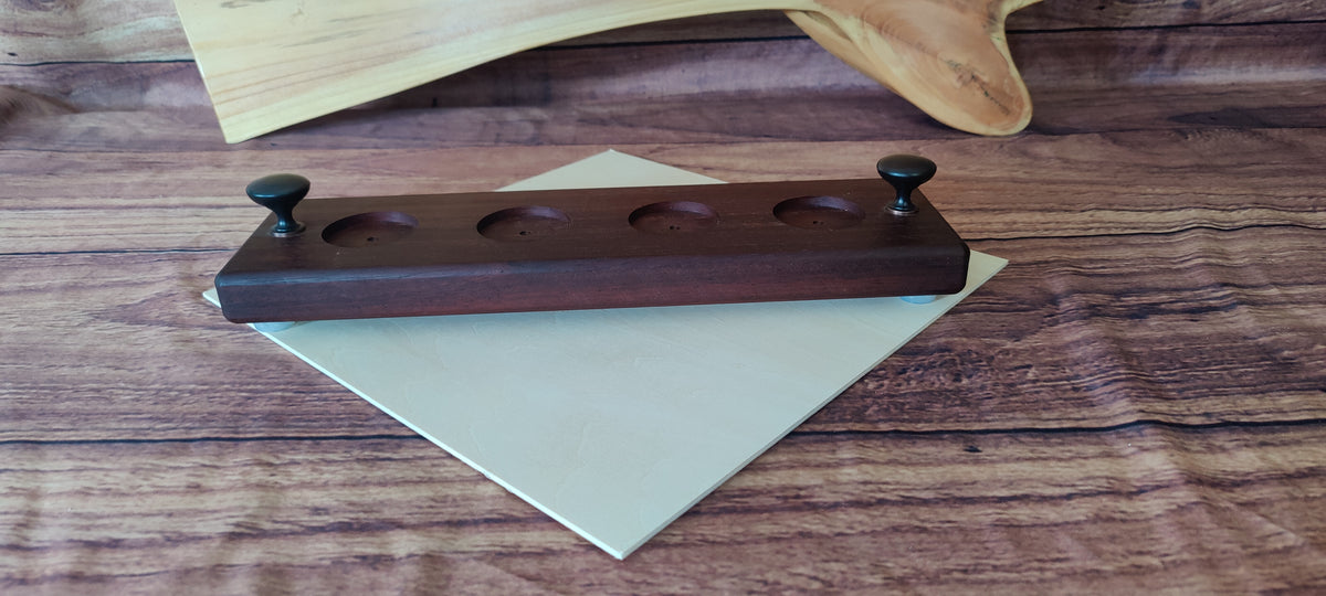 Padauk Wood Whiskey Tasting Flight Board