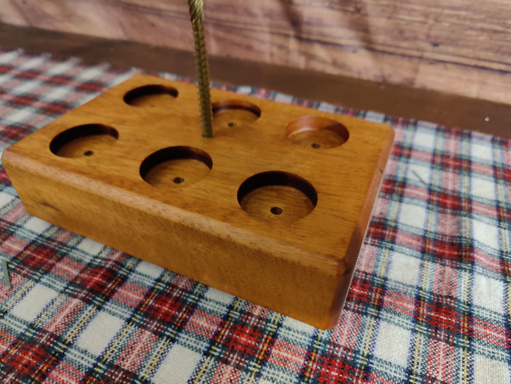 Honduran Mahogany Whiskey Tasting Flight Set - Handmade Carrier with Elegant Wood Finish