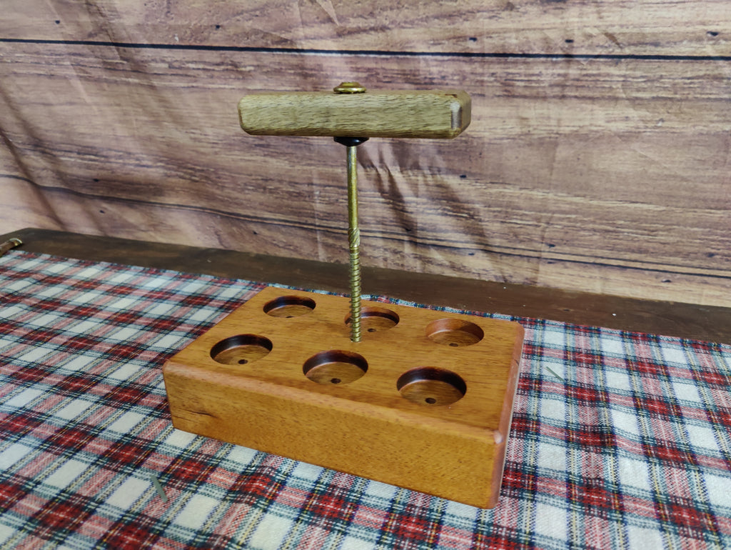 Honduran Mahogany Whiskey Tasting Flight Set - Handmade Carrier with Elegant Wood Finish