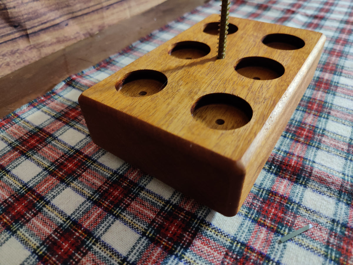Honduran Mahogany Whiskey Tasting Flight Set - Handmade Carrier with Elegant Wood Finish