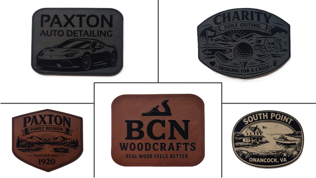 Richardson 112 Hats with Custom Laser Engraved Leatherette Patches