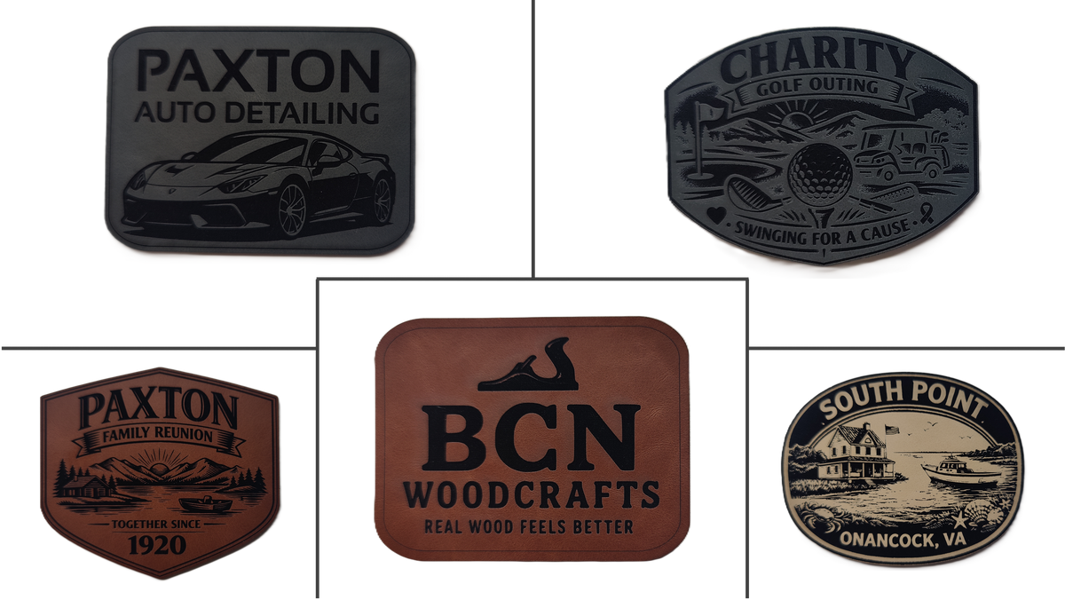 Richardson 112 Hats with Custom Laser Engraved Leatherette Patches
