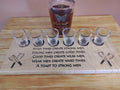 Scotch, Whisky, Tequilla, or Vodka Tasting Flight sized for Shot Glasses with a great inspirational engraving